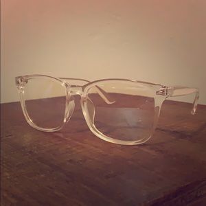 unisex clear framed non prescription glasses